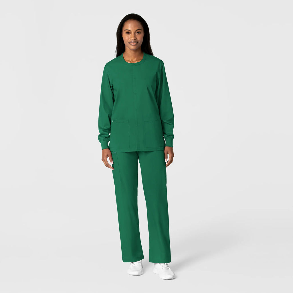 Wink Scrubs Unisex Snap Front Jacket Hunter | scrub-supply.com