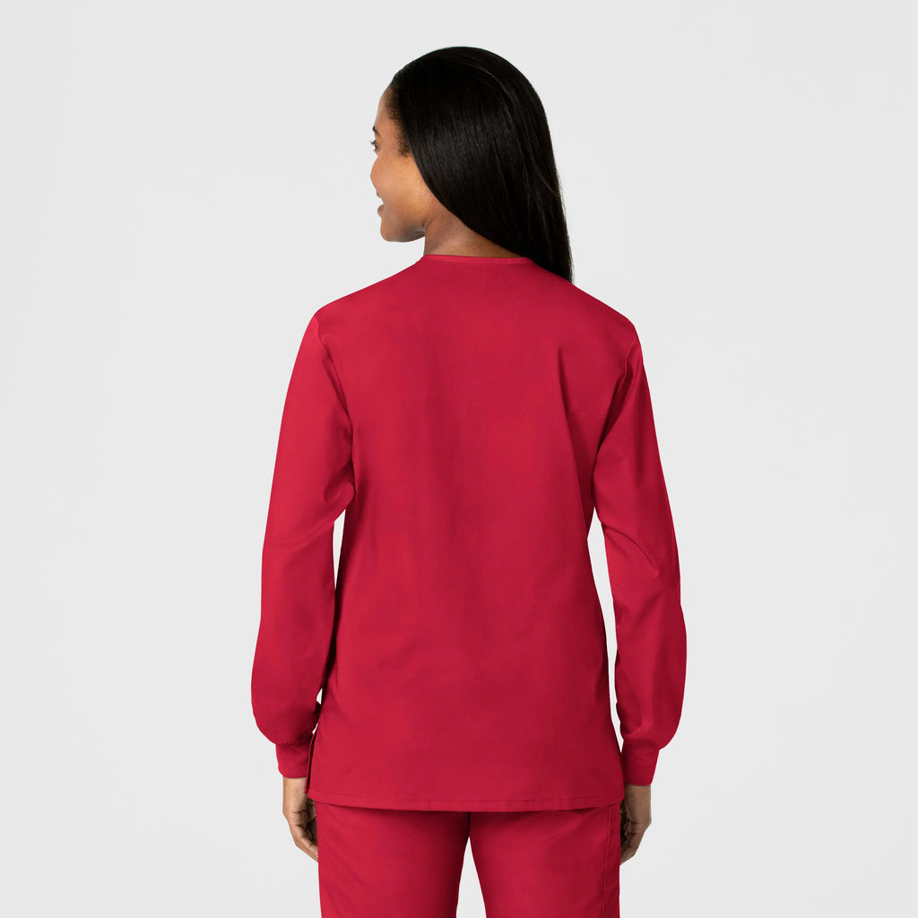 Wink Scrubs Unisex Snap Front Jacket Red | scrub-supply.com