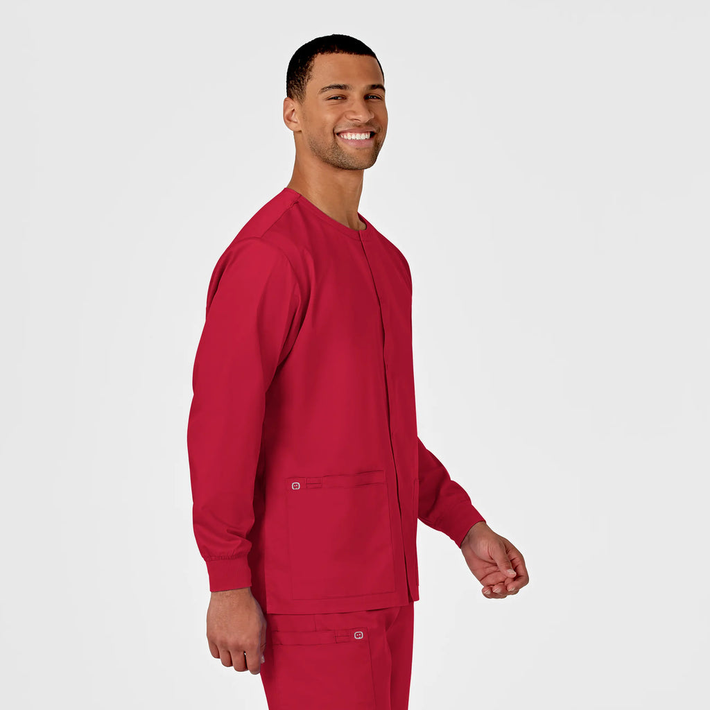 Wink Scrubs Unisex Snap Front Jacket Red | scrub-supply.com