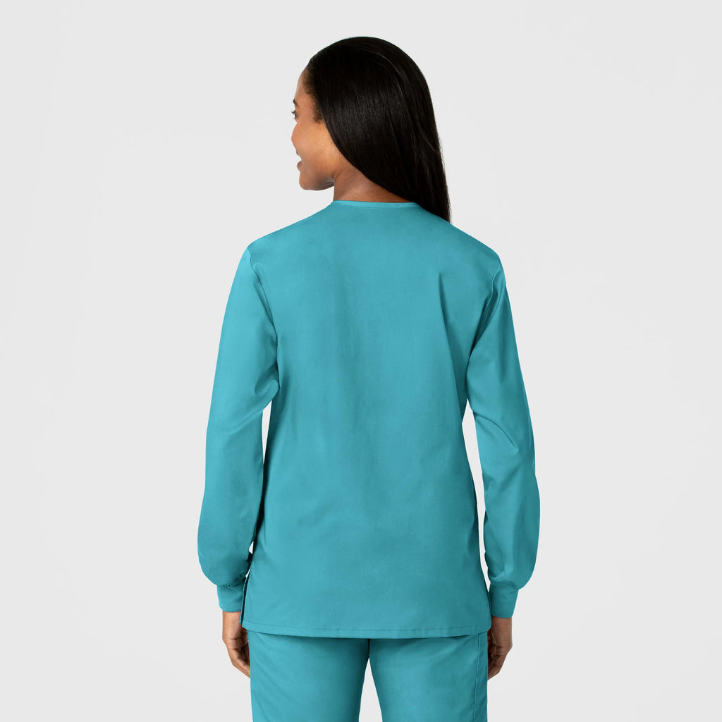 Wink Scrubs Unisex Snap Front Jacket Teal | scrub-supply.com