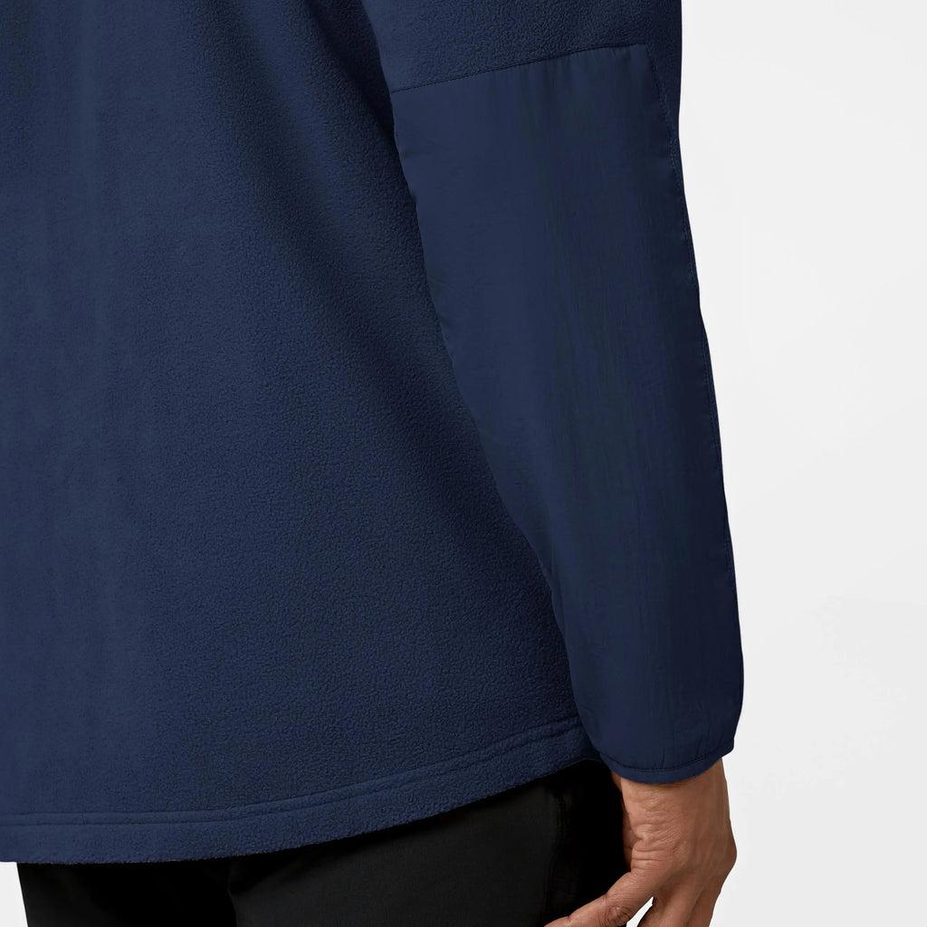 Wink Scrubs Men's Micro Fleece Zip Jacket Navy | scrub-supply.com