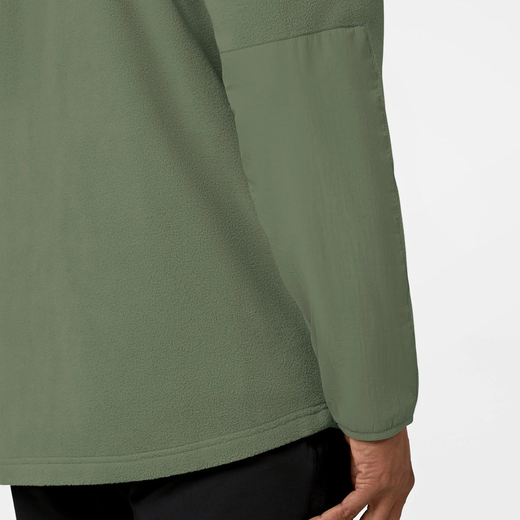 Wink Scrubs Men's Micro Fleece Zip Jacket Olive | scrub-supply.com