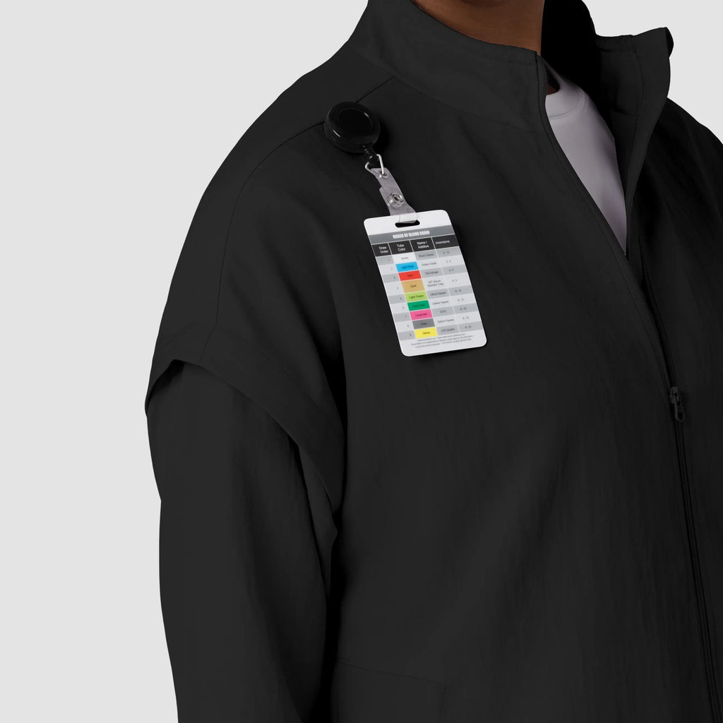 Wink Scrubs Women's BreezeBreaker Scrub Jacket Black | scrub-supply.com