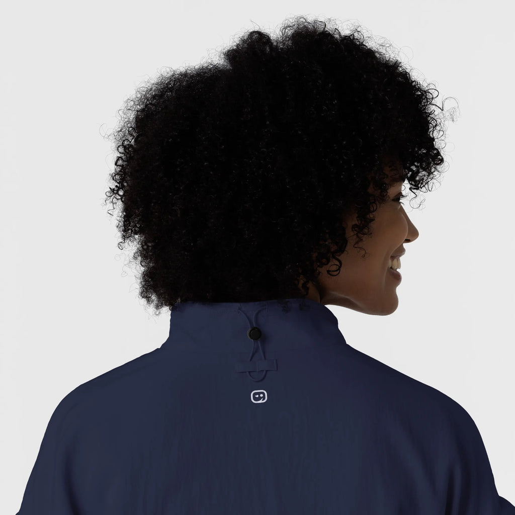 Wink Scrubs Women's BreezeBreaker Scrub Jacket Navy | scrub-supply.com