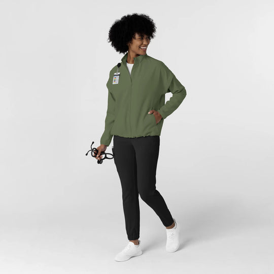 Wink Scrubs Women's BreezeBreaker Scrub Jacket Olive | scrub-supply.com