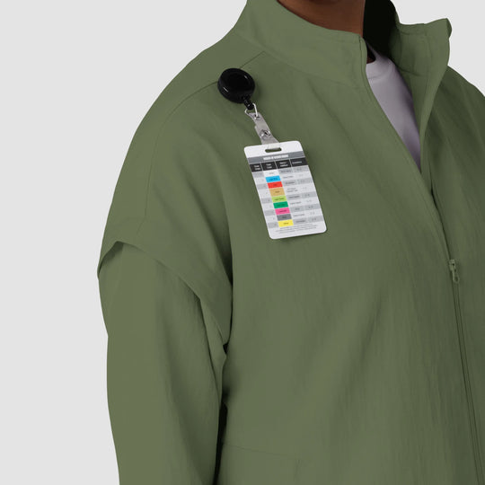 Wink Scrubs Women's BreezeBreaker Scrub Jacket Olive | scrub-supply.com