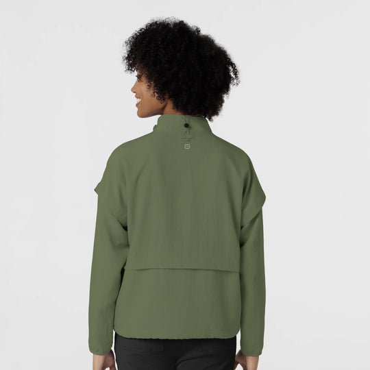 Wink Scrubs Women's BreezeBreaker Scrub Jacket Olive | scrub-supply.com
