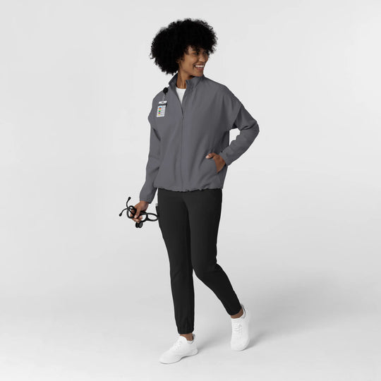 Wink Scrubs Women's BreezeBreaker Scrub Jacket Pewter | scrub-supply.com