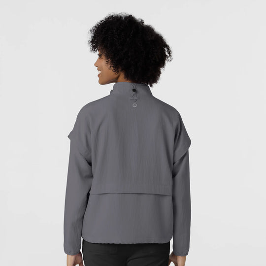 Wink Scrubs Women's BreezeBreaker Scrub Jacket Pewter | scrub-supply.com