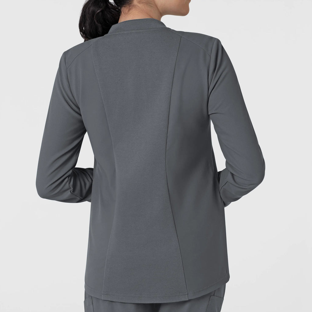 Wink Scrubs Women's Flex-n-Reach Zip-Front Jacket Pewter | scrub-supply.com