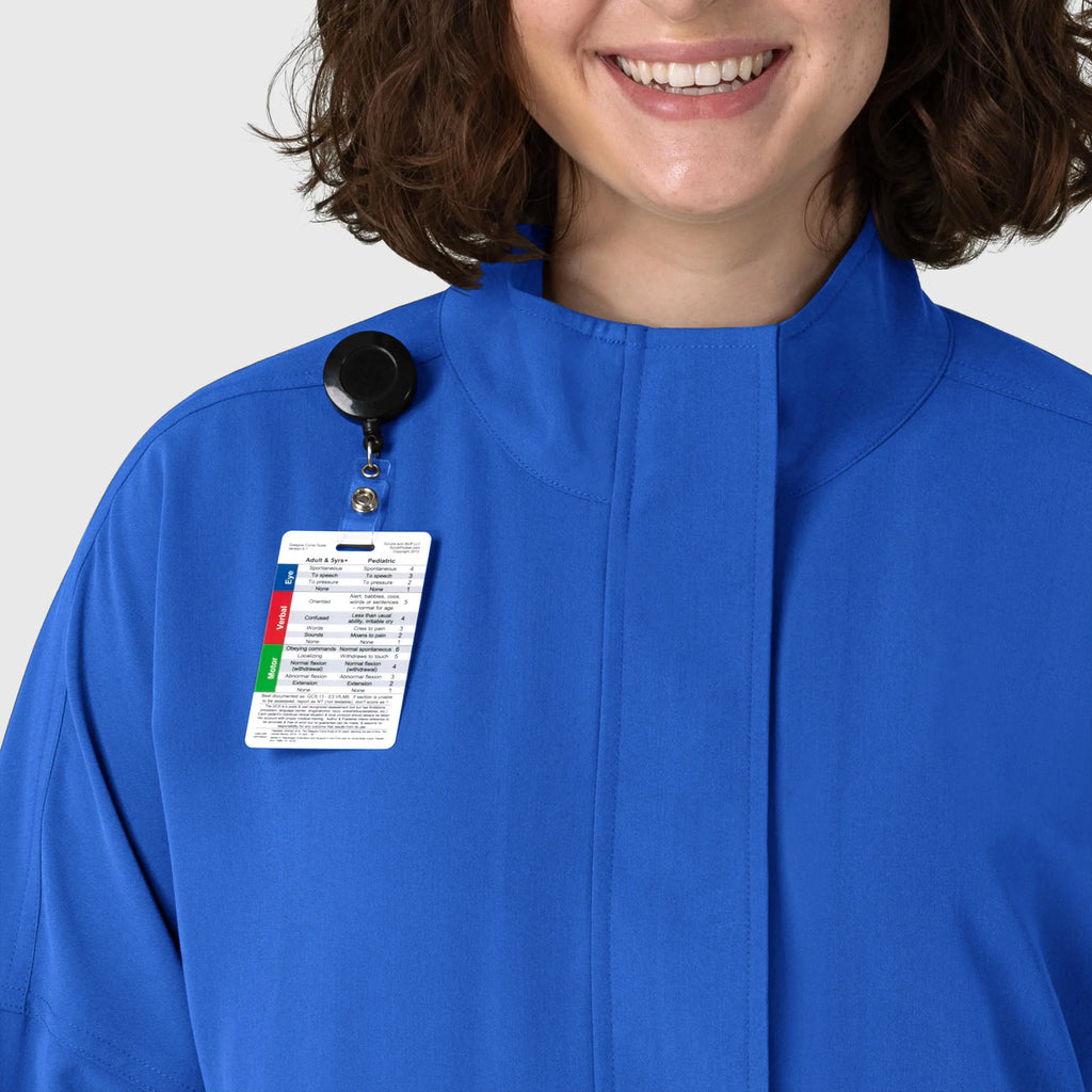 Wink Scrubs Women's Germs Happen Packable Scrub Jacket Royal Blue | scrub-supply.com