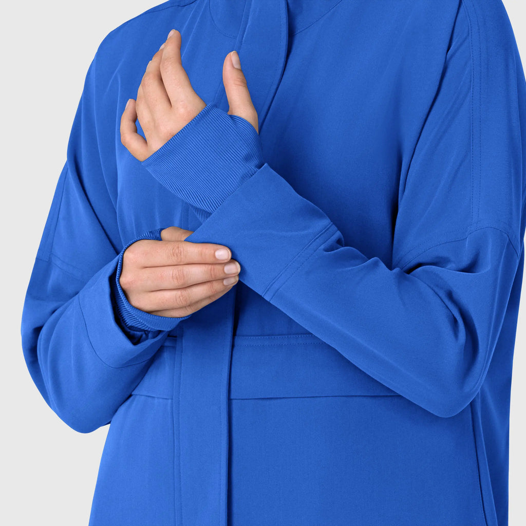 Wink Scrubs Women's Germs Happen Packable Scrub Jacket Royal Blue | scrub-supply.com