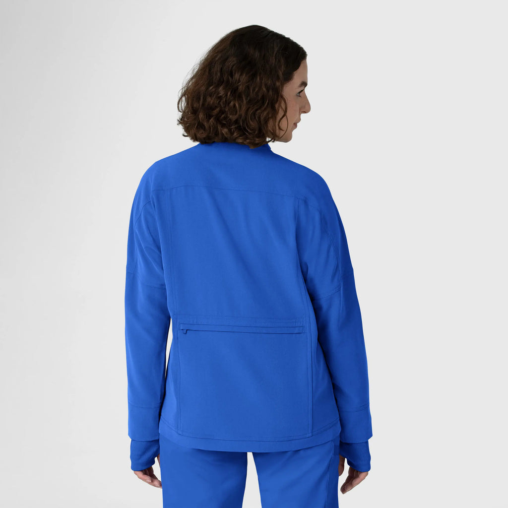 Wink Scrubs Women's Germs Happen Packable Scrub Jacket Royal Blue | scrub-supply.com