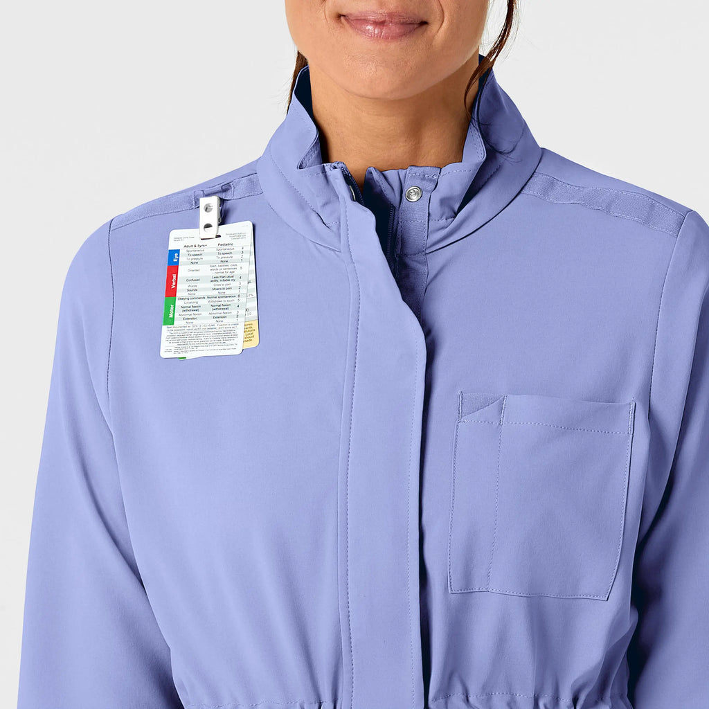 Wink Scrubs Women's Convertible Hood Fashion Jacket Ceil Blue | scrub-supply.com