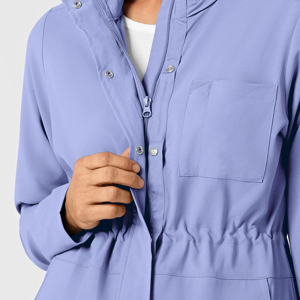 Wink Scrubs Women's Convertible Hood Fashion Jacket Ceil Blue | scrub-supply.com