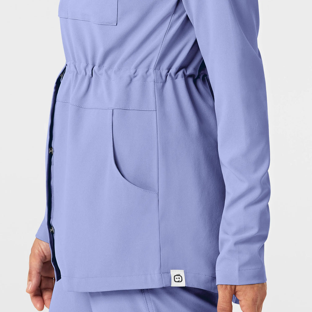 Wink Scrubs Women's Convertible Hood Fashion Jacket Ceil Blue | scrub-supply.com