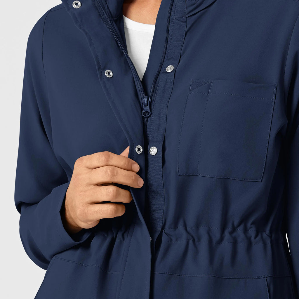 Wink Scrubs Women's Convertible Hood Fashion Jacket Navy | scrub-supply.com