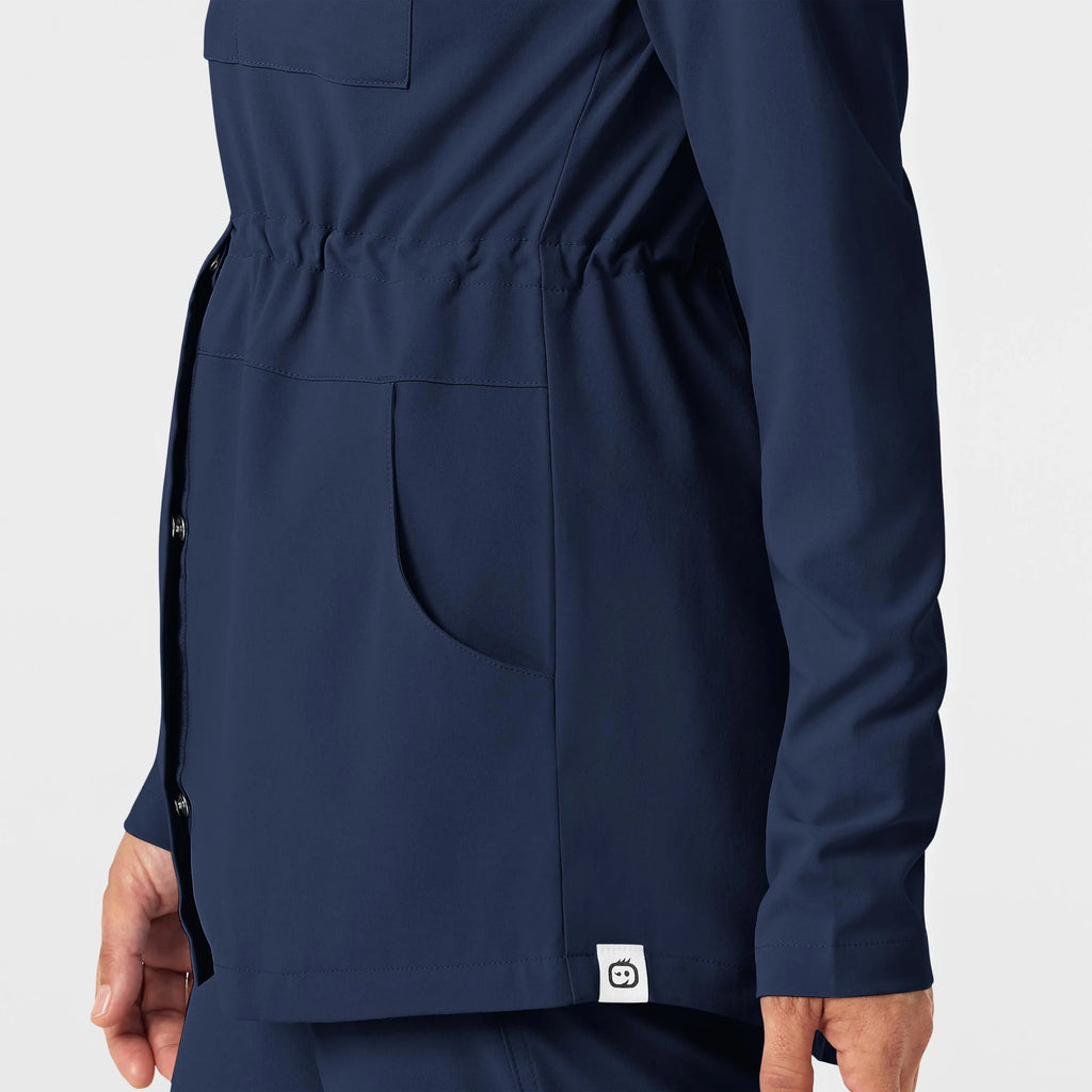 Wink Scrubs Women's Convertible Hood Fashion Jacket Navy | scrub-supply.com