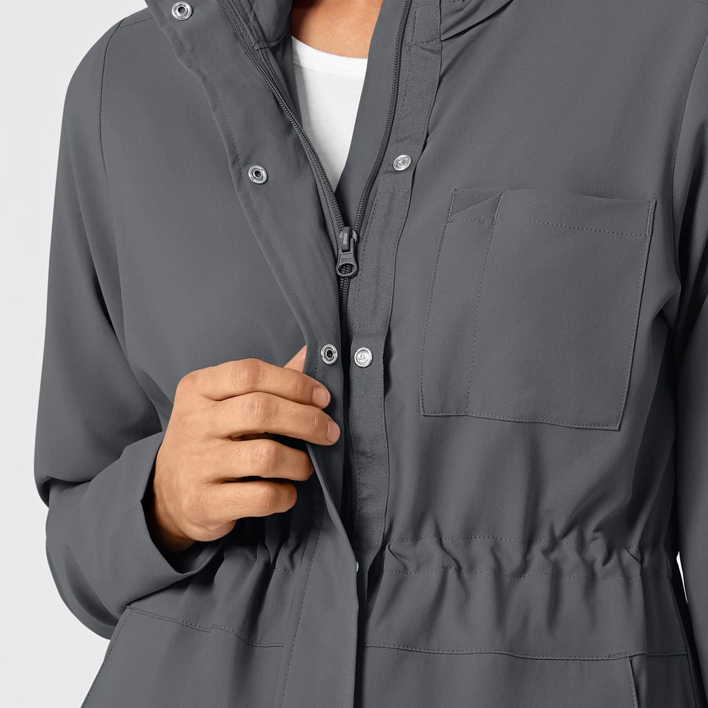 Wink Scrubs Women's Convertible Hood Fashion Jacket Pewter | scrub-supply.com