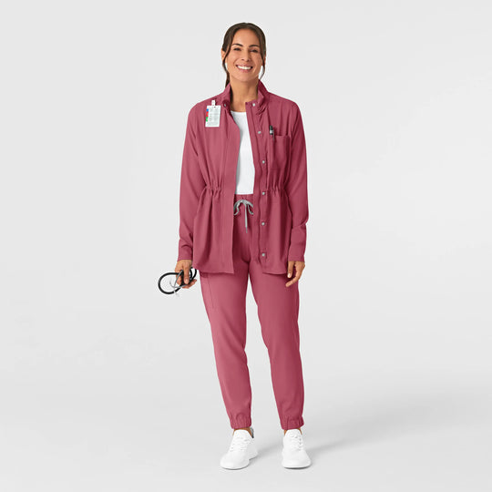 Wink Scrubs Women's Convertible Hood Fashion Jacket Rosebud | scrub-supply.com