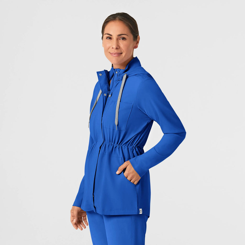 Wink Scrubs Women's Convertible Hood Fashion Jacket Royal Blue | scrub-supply.com