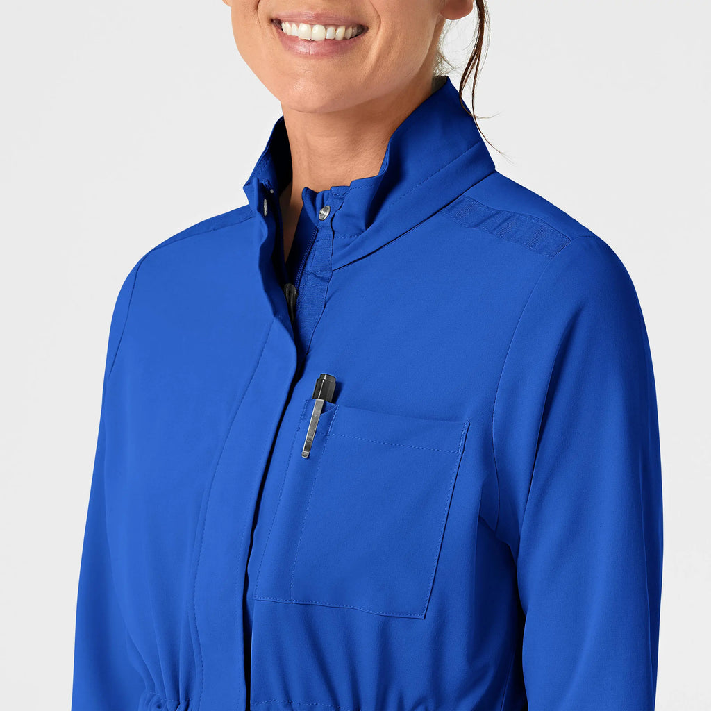 Wink Scrubs Women's Convertible Hood Fashion Jacket Royal Blue | scrub-supply.com