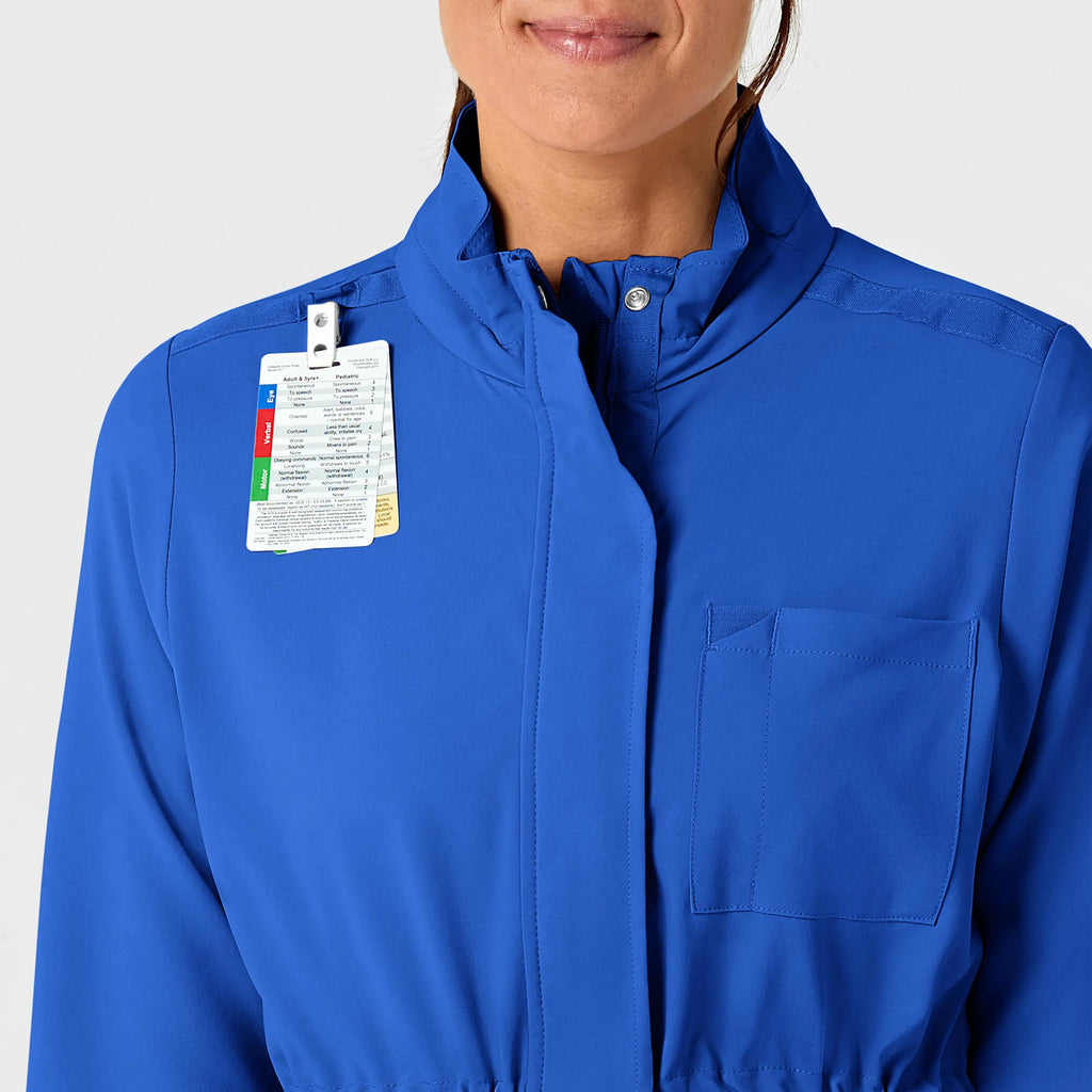 Wink Scrubs Women's Convertible Hood Fashion Jacket Royal Blue | scrub-supply.com