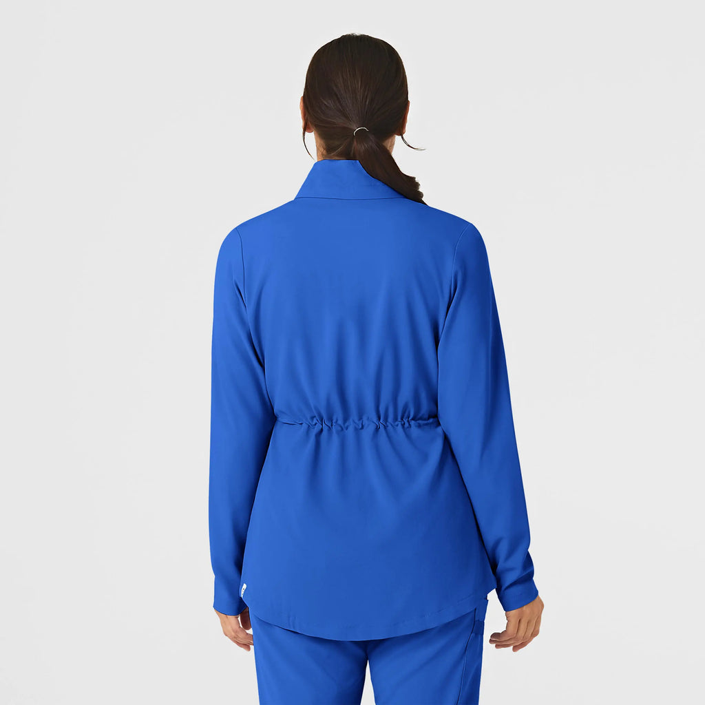 Wink Scrubs Women's Convertible Hood Fashion Jacket Royal Blue | scrub-supply.com