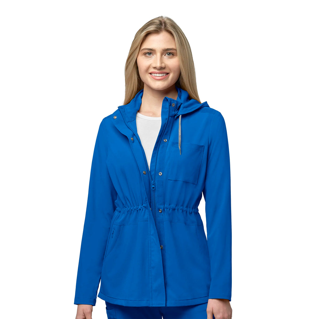 Wink Scrubs Women's Convertible Hood Fashion Jacket Royal Blue | scrub-supply.com