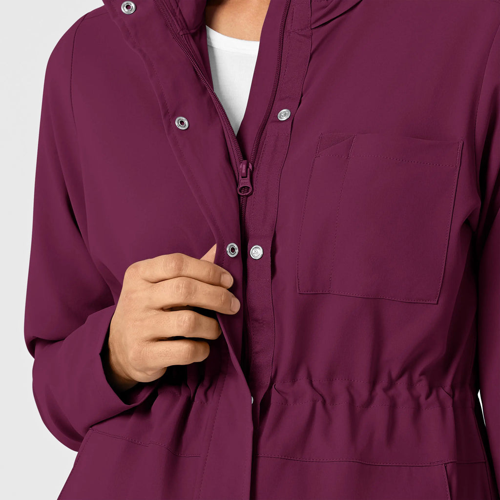 Wink Scrubs Women's Convertible Hood Fashion Jacket Wine | scrub-supply.com