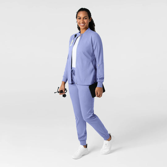 Wink Scrubs Women's Warm Up Jacket Ceil Blue | scrub-supply.com