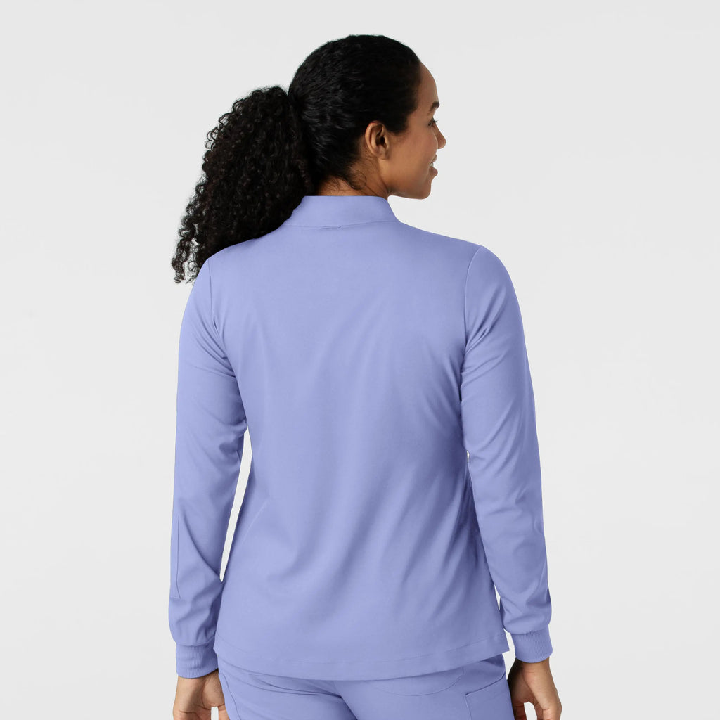 Wink Scrubs Women's Warm Up Jacket Ceil Blue | scrub-supply.com