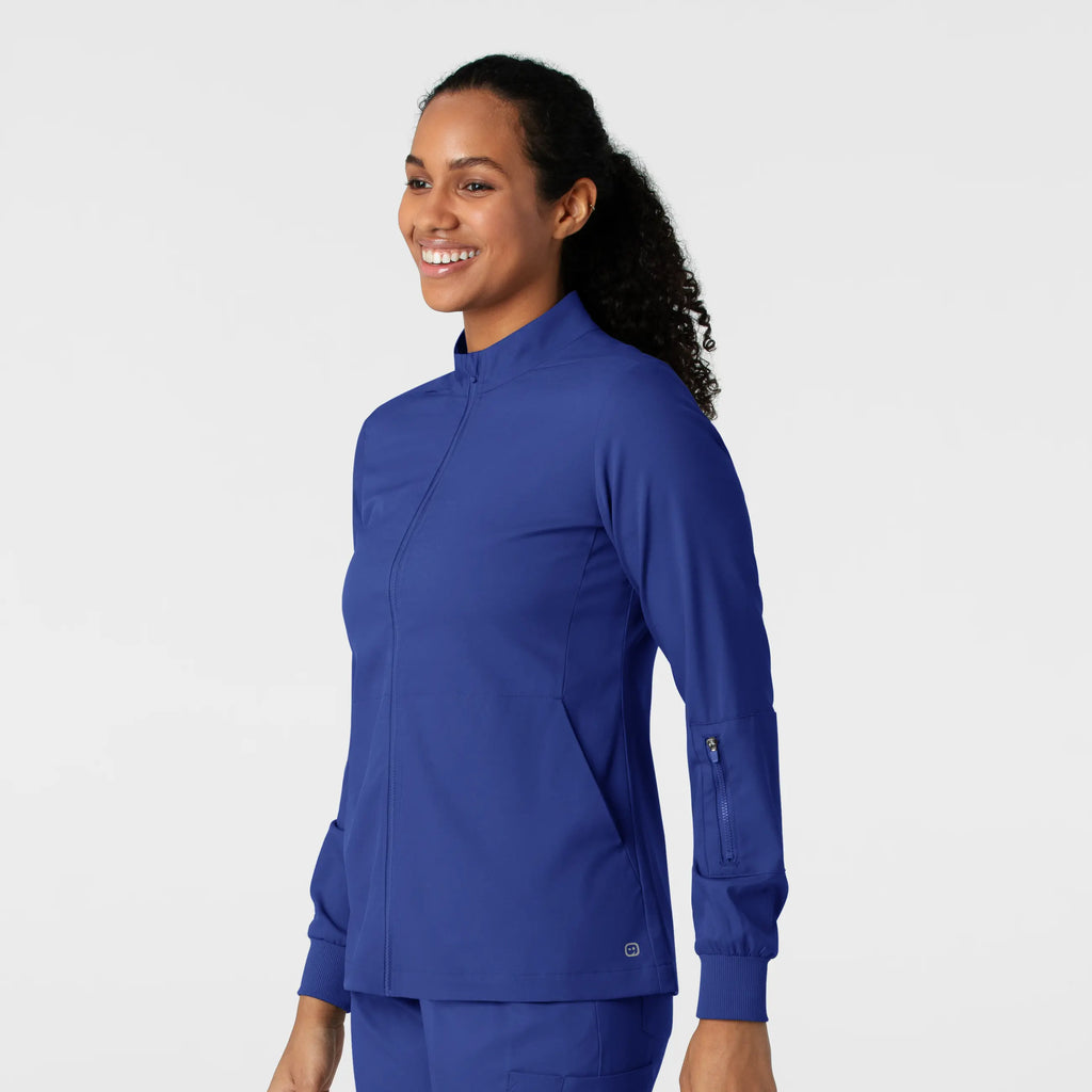 Wink Scrubs Women's Warm Up Scrub Jacket Galaxy Blue | scrub-supply.com