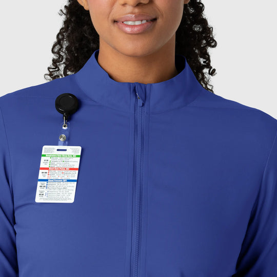 Wink Scrubs Women's Warm Up Scrub Jacket Galaxy Blue | scrub-supply.com