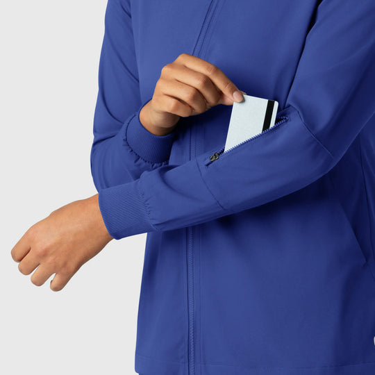 Wink Scrubs Women's Warm Up Scrub Jacket Galaxy Blue | scrub-supply.com
