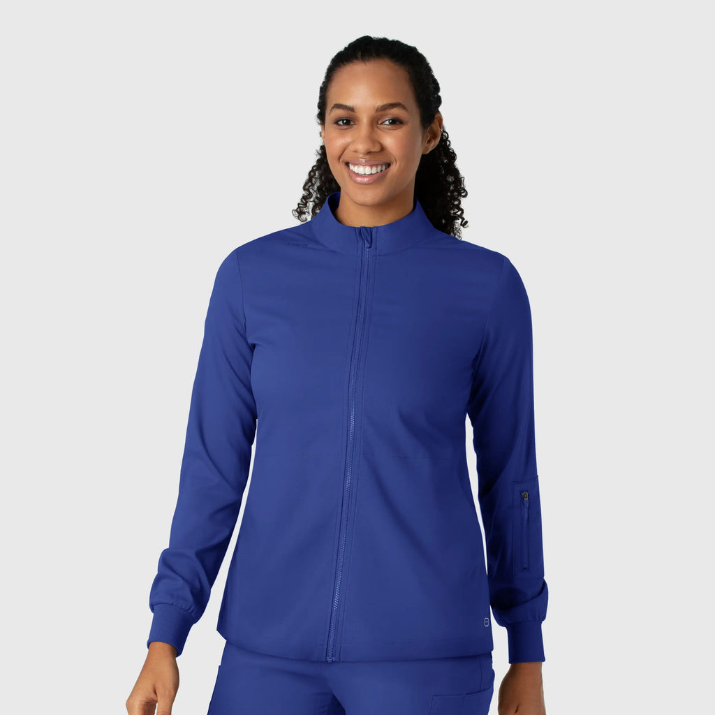 Wink Scrubs Women's Warm Up Scrub Jacket Galaxy Blue | scrub-supply.com