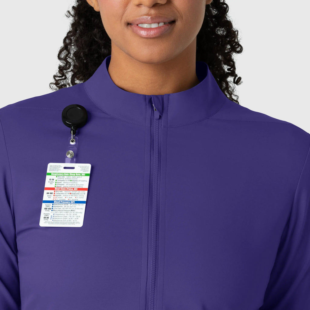 Wink Scrubs Women's Warm Up Jacket Grape | scrub-supply.com