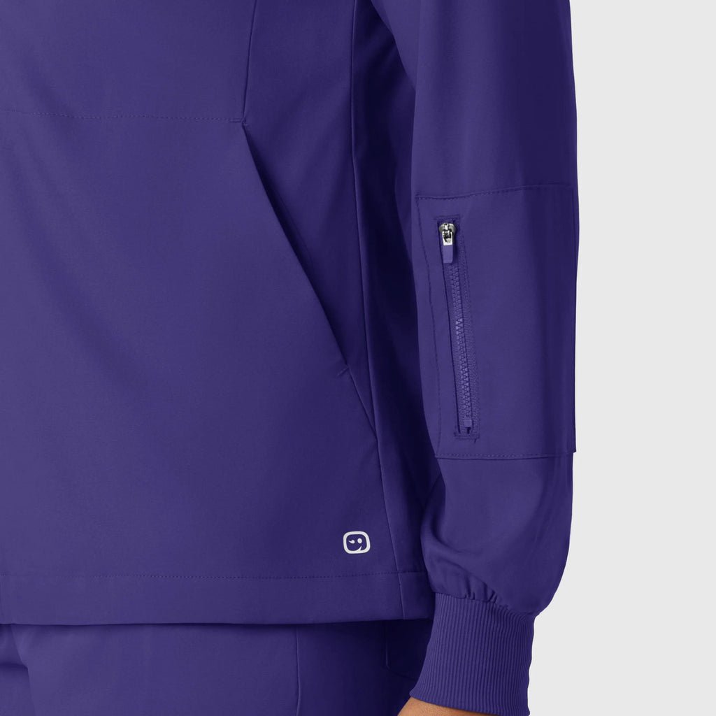 Wink Scrubs Women's Warm Up Jacket Grape | scrub-supply.com