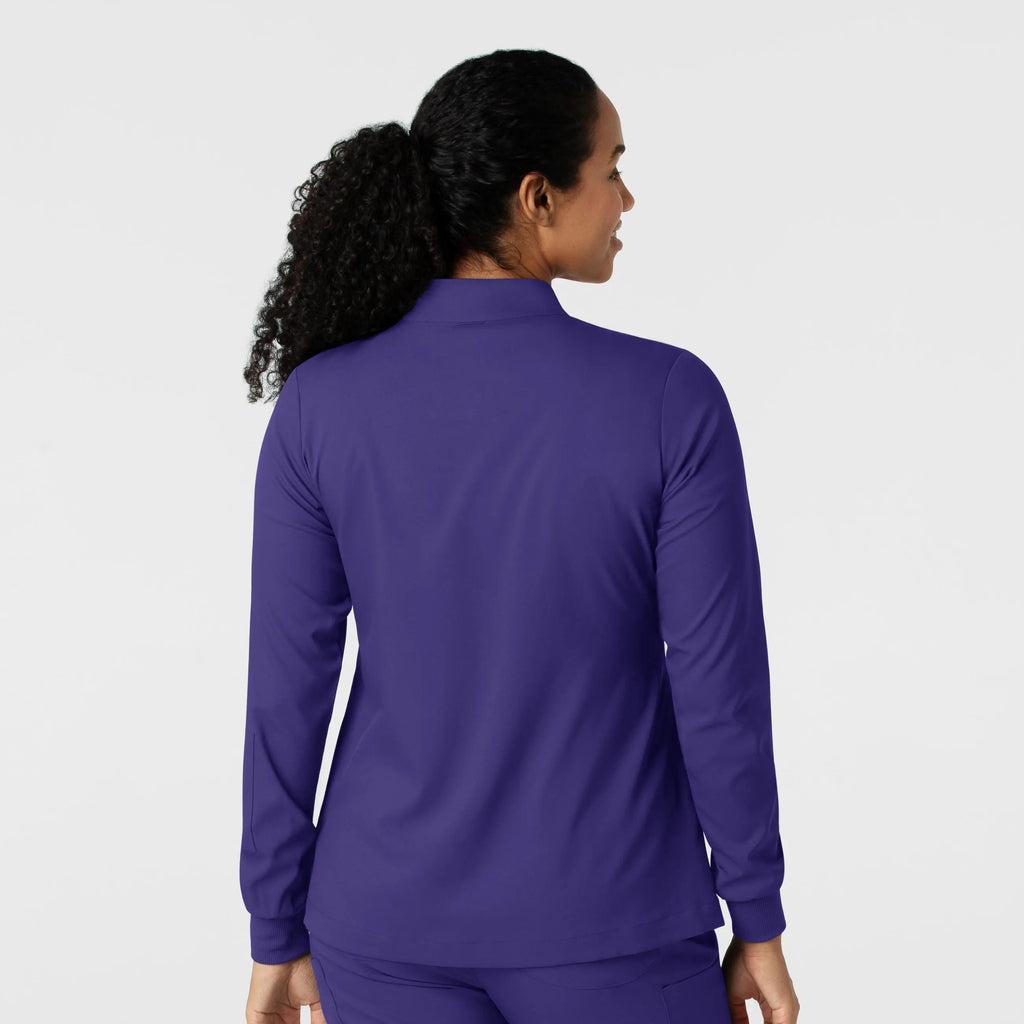 Wink Scrubs Women's Warm Up Jacket Grape | scrub-supply.com