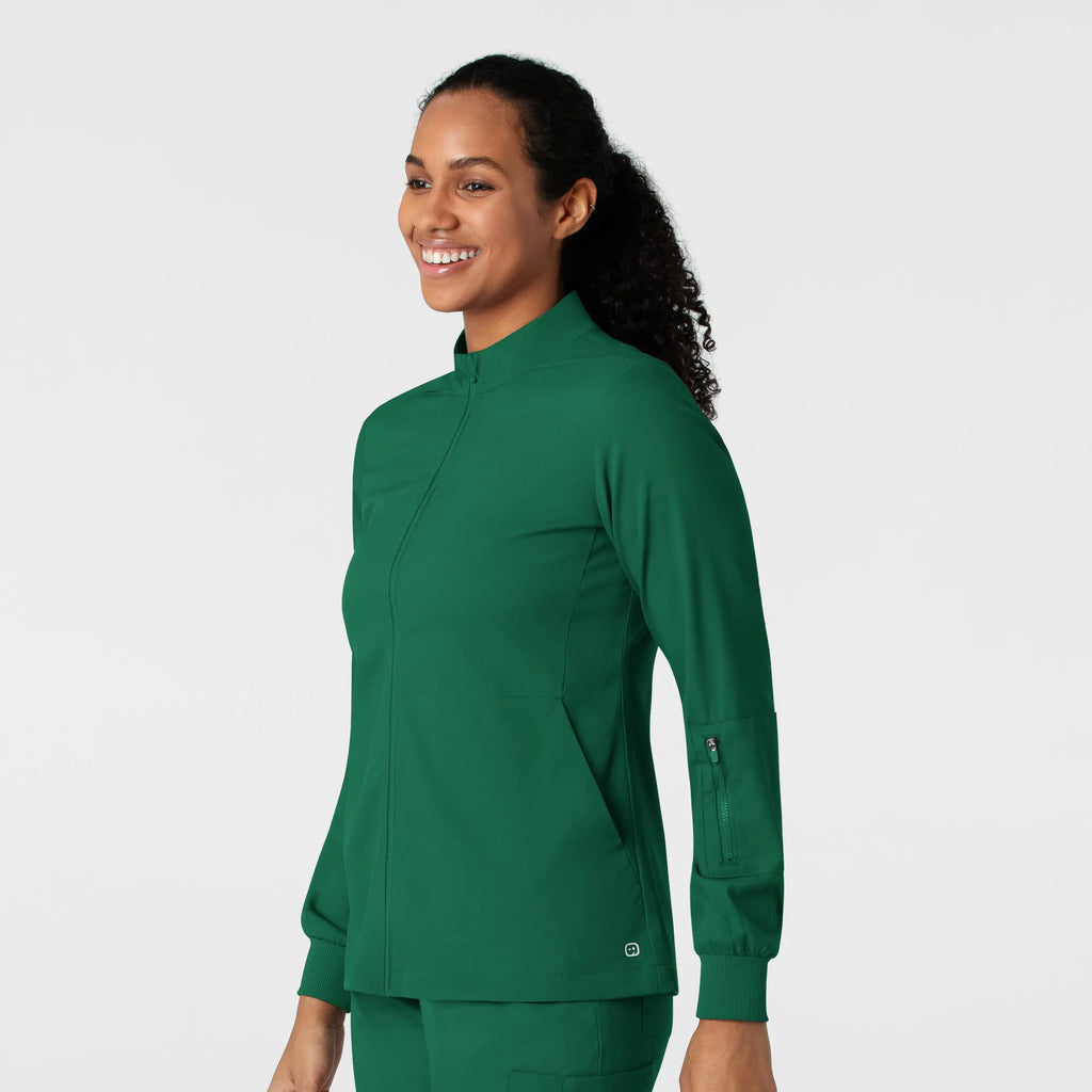 Wink Scrubs Women's Warm Up Jacket Hunter | scrub-supply.com