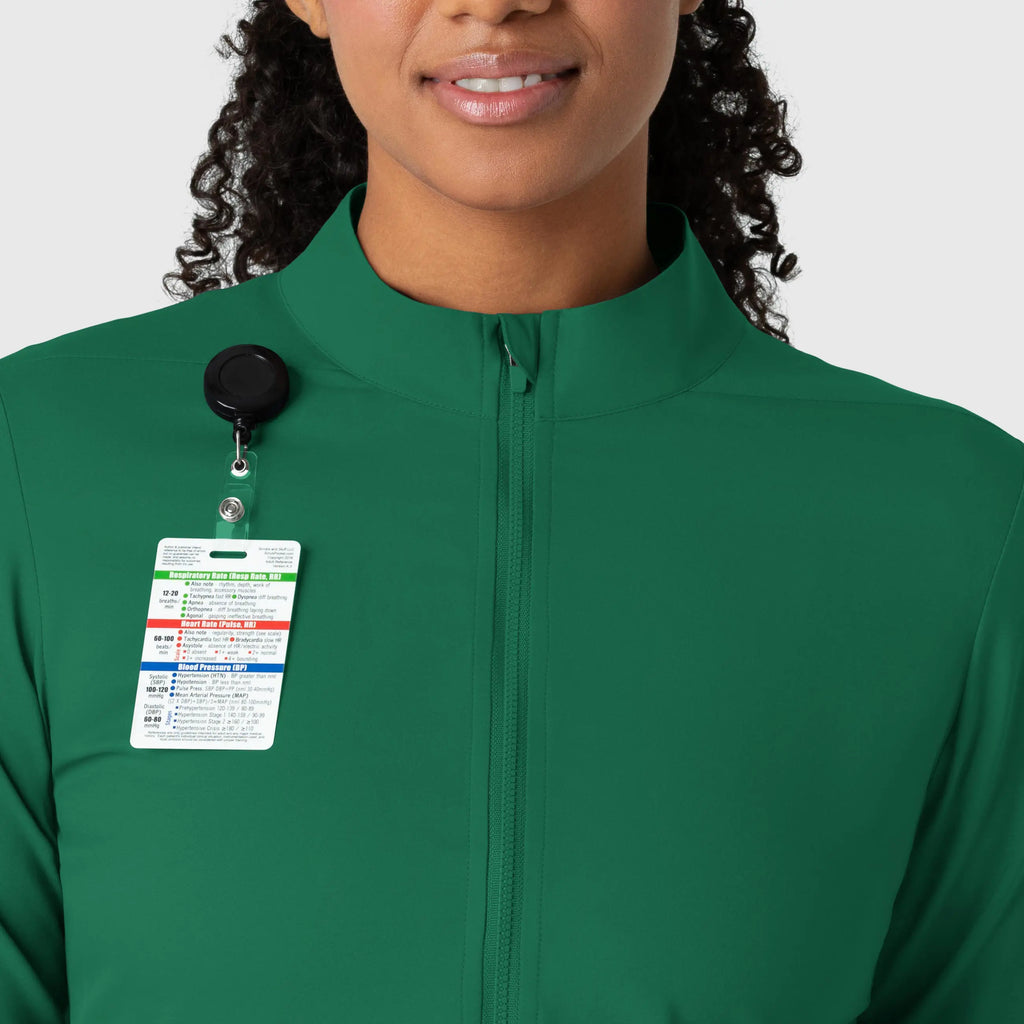 Wink Scrubs Women's Warm Up Jacket Hunter | scrub-supply.com