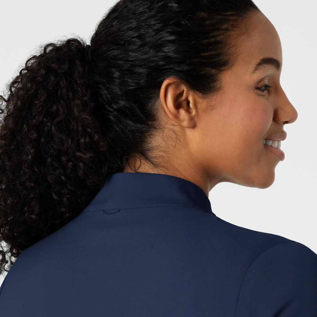 Wink Scrubs Women's Warm Up Jacket Navy | scrub-supply.com