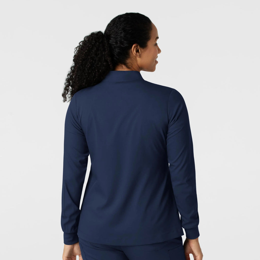 Wink Scrubs Women's Warm Up Jacket Navy | scrub-supply.com