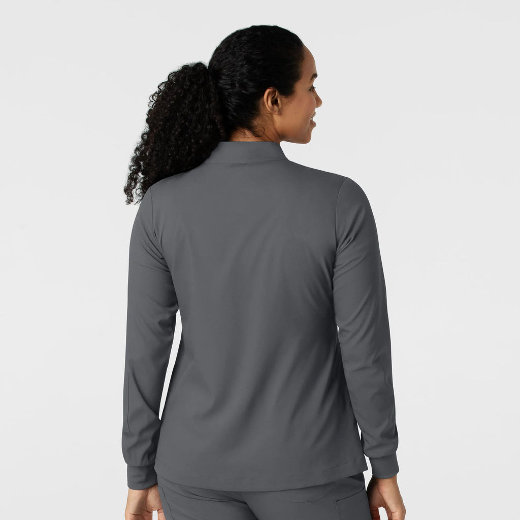 Wink Scrubs Women's Warm Up Jacket Pewter | scrub-supply.com