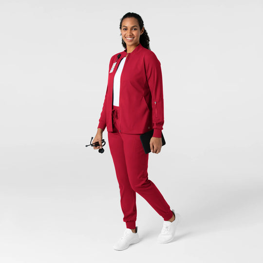 Wink Scrubs Women's Warm Up Scrub Jacket Red | scrub-supply.com