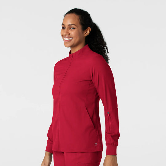 Wink Scrubs Women's Warm Up Scrub Jacket Red | scrub-supply.com