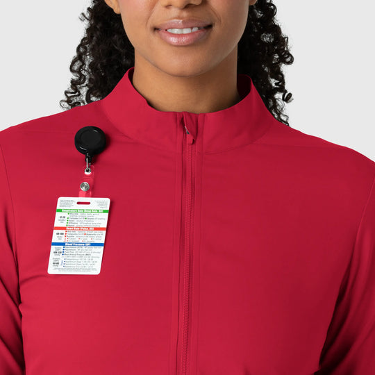 Wink Scrubs Women's Warm Up Scrub Jacket Red | scrub-supply.com