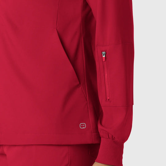 Wink Scrubs Women's Warm Up Scrub Jacket Red | scrub-supply.com