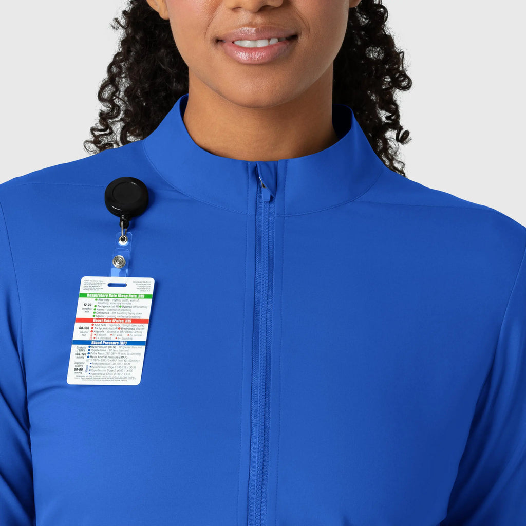 Wink Scrubs Women's Warm Up Jacket Royal Blue | scrub-supply.com