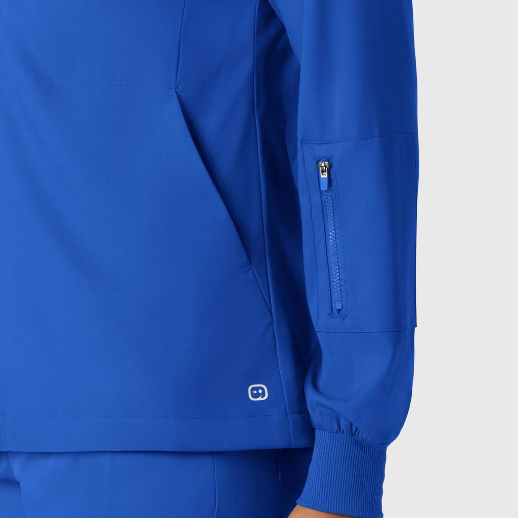 Wink Scrubs Women's Warm Up Jacket Royal Blue | scrub-supply.com